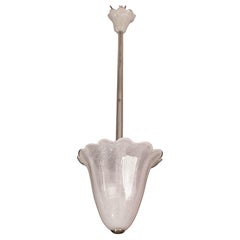 Mid-Century Murano Pulegoso Glass Lantern by Seguso, 1950s