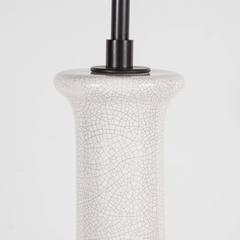 White Crackle Lamp with Long Neck