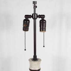 Guido Gambone White Ceramic Lamp