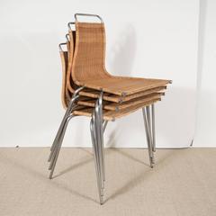 Set of Four Poul Kjaerholm 'E. Kold Christiansen' PK1 Wicker Chairs
