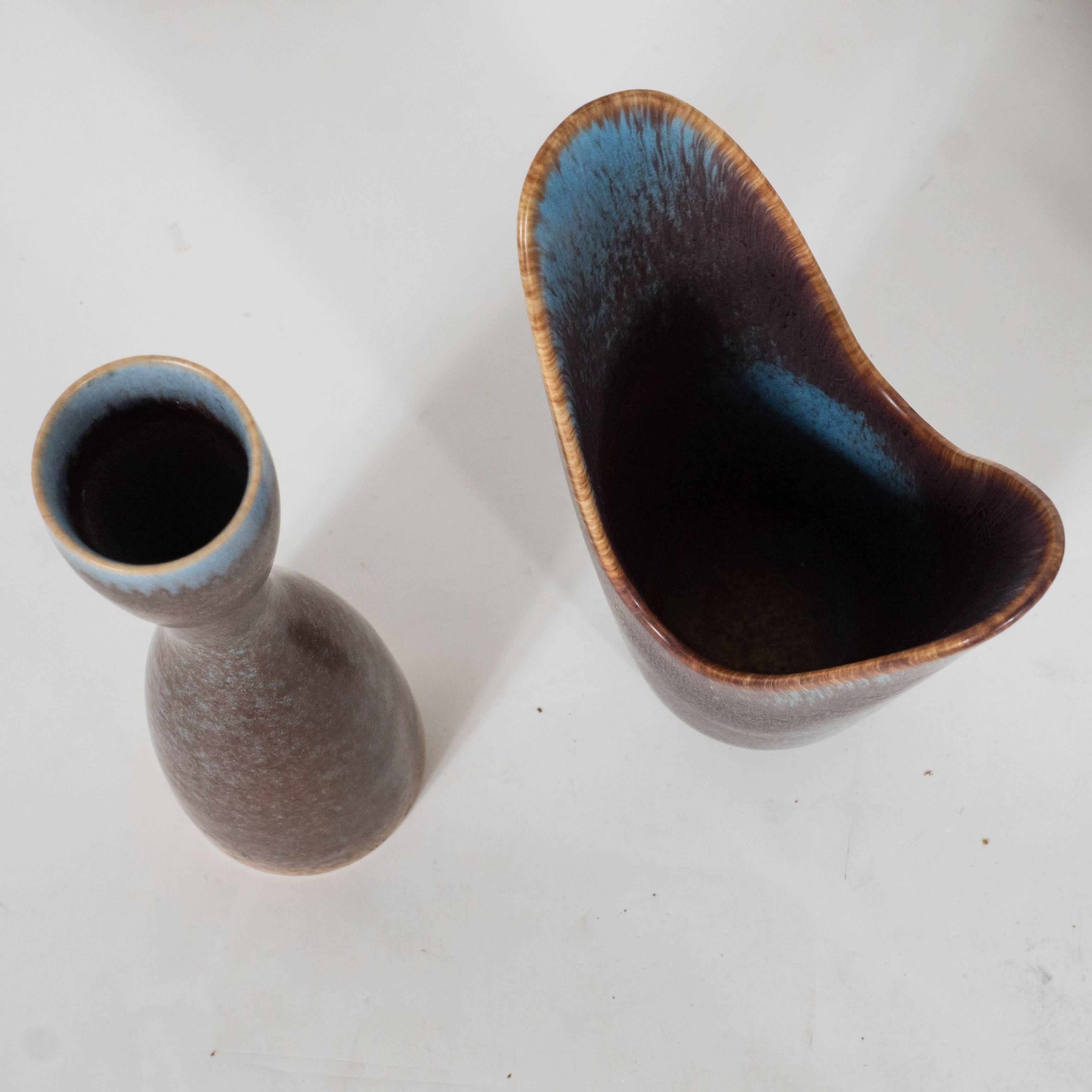 Set of Four Blue Swedish Ceramics 1