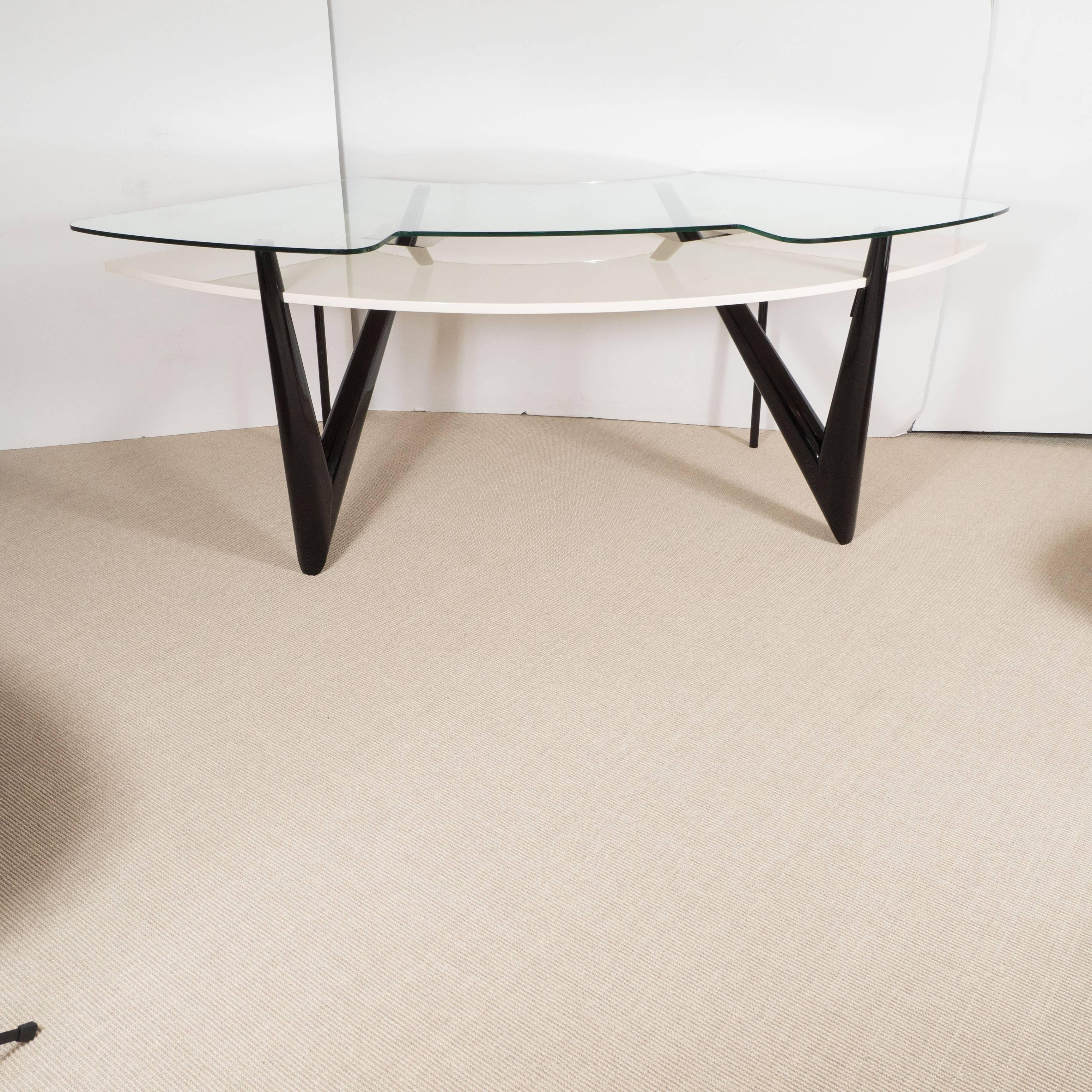 Italian Osvaldo Borsani Style Desk For Sale