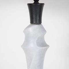 Ceramic White Sculptural Lamp, France, circa 1960