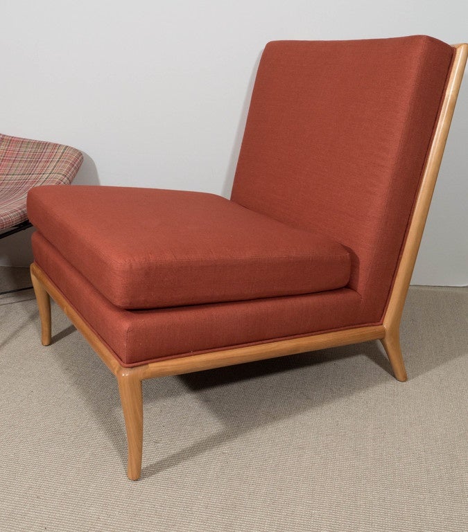 Mid-Century Modern T. H. Robsjohn-Gibbings Slipper Chair for Widdicomb, USA, circa 1950 For Sale