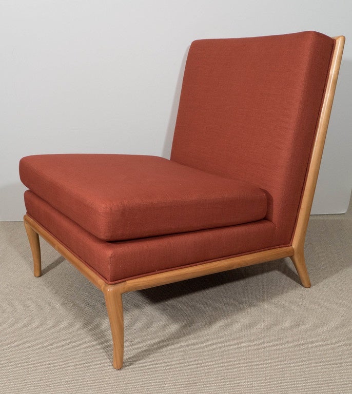 American T. H. Robsjohn-Gibbings Slipper Chair for Widdicomb, USA, circa 1950 For Sale
