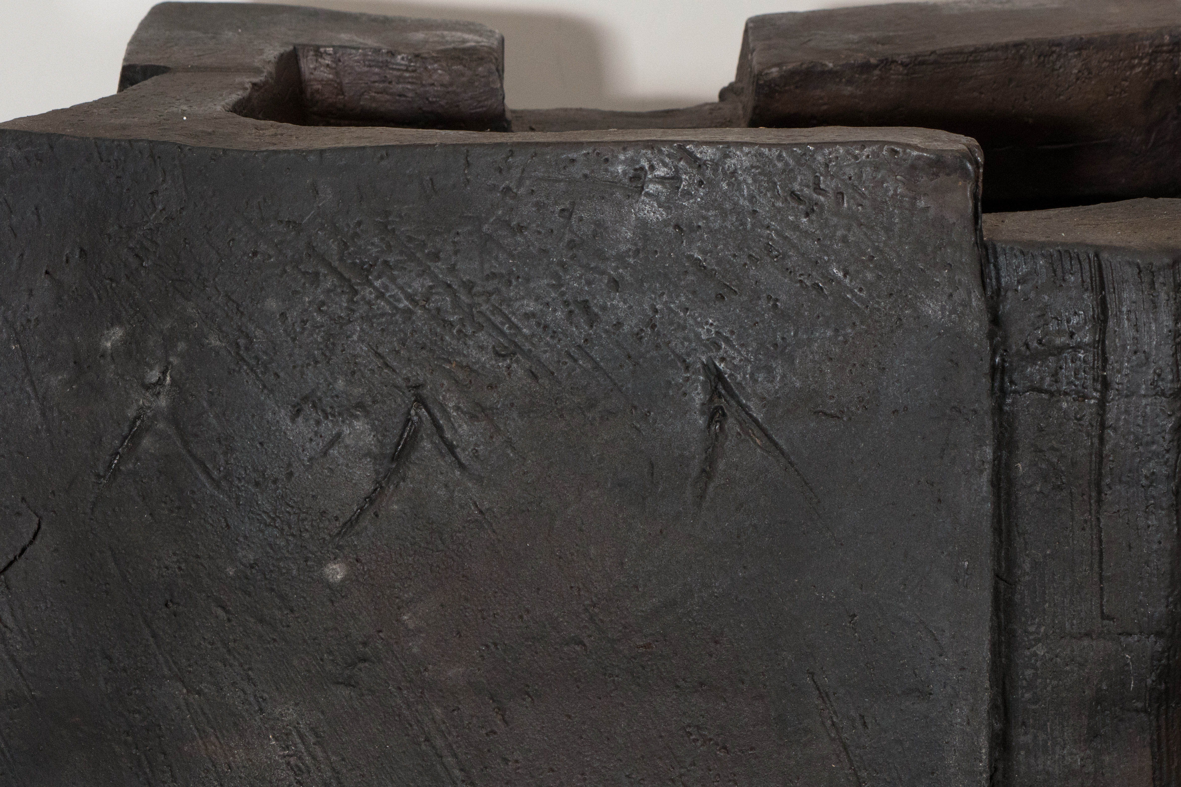 Eric Astoul Large Sculptural Black Ceramic Object or Vase, Untitled 2014 1