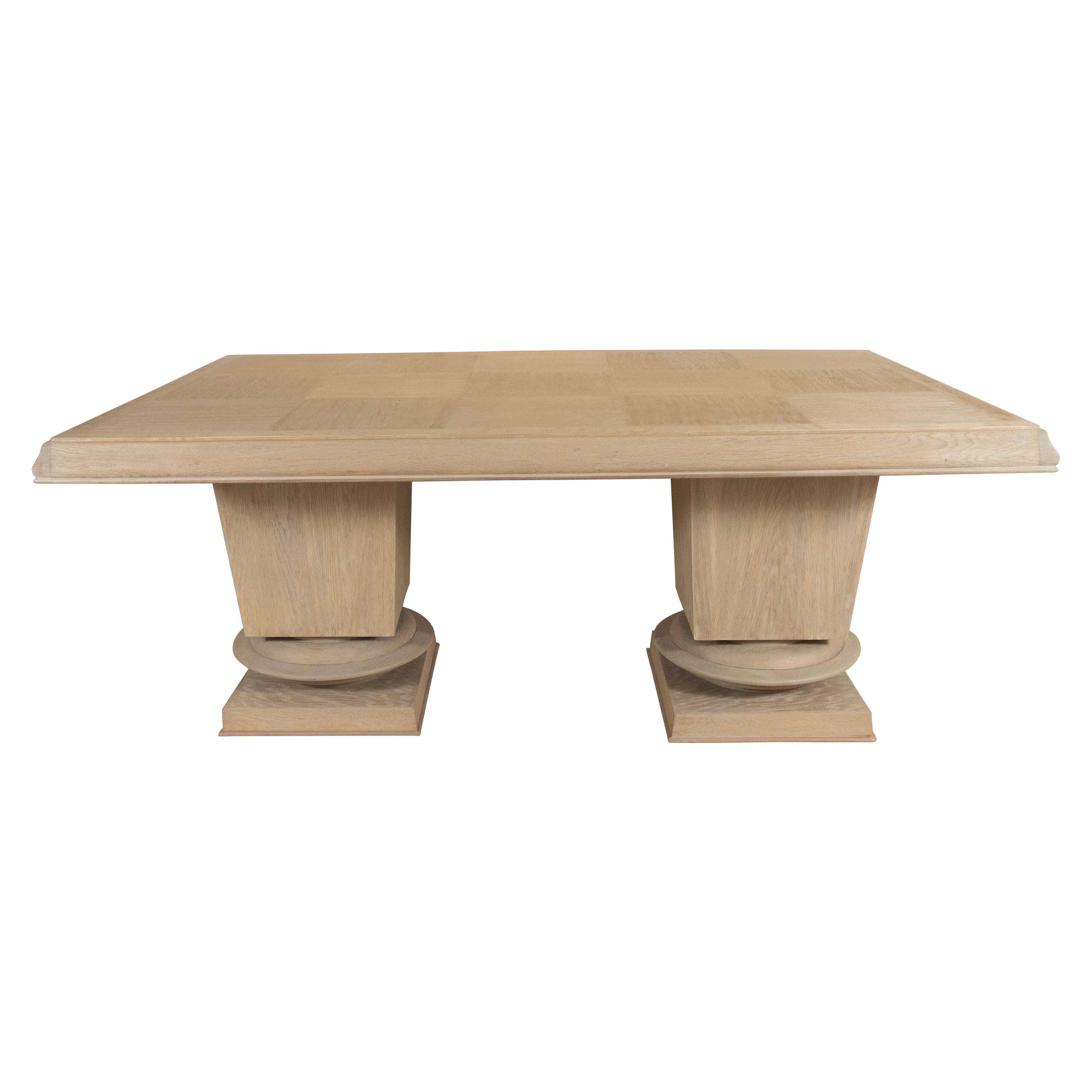 Jacques Klein Oak Dining Table, France For Sale