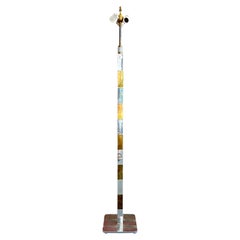 Vintage Hansen Floor Lamp, Stewart Ross James, Brass and Chome Stem