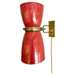 Vintage Mid Century French Sconce Attributed To Robert Mathieu, Adjustable