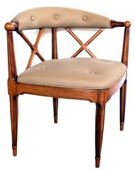 Stylish Set of Three American Custom-Made Corner Chairs by Tomlinson Furniture