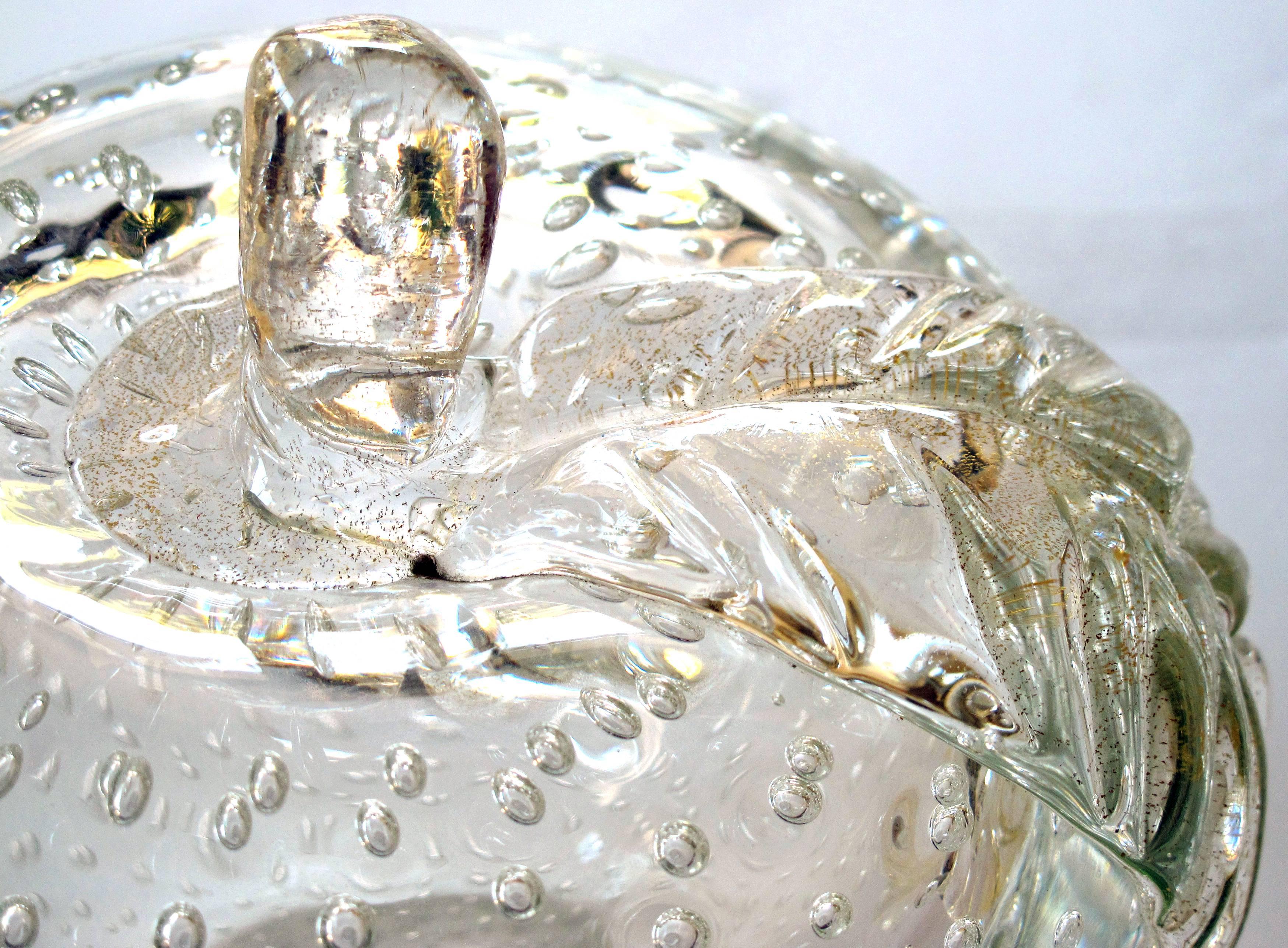 Beautifully Crafted Murano 1950s Clear Glass Apple and Pear, Barbini Sommerso 2