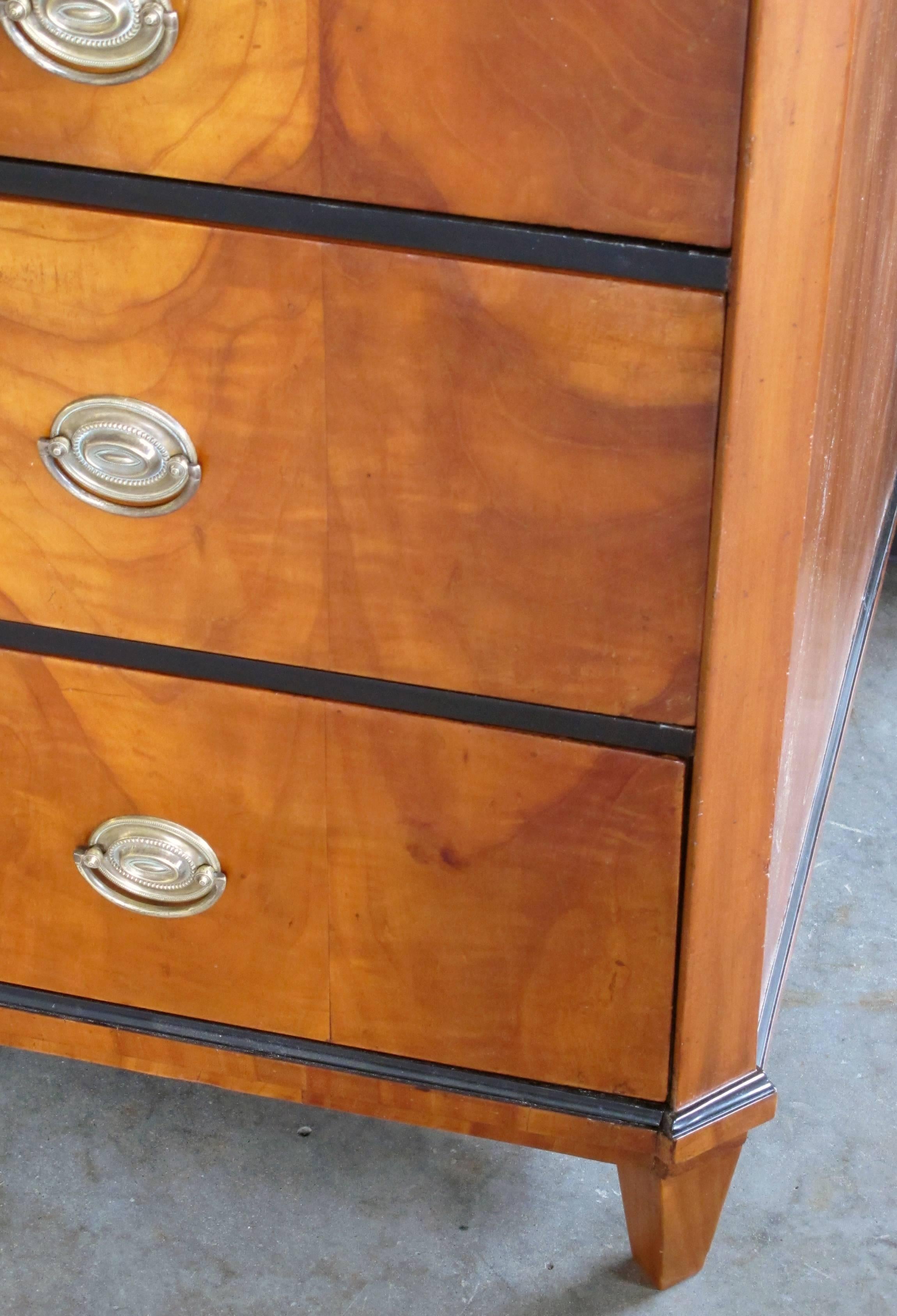 19th Century Handsome Austrian Biedermeier Cherrywood Three-Drawer Chest