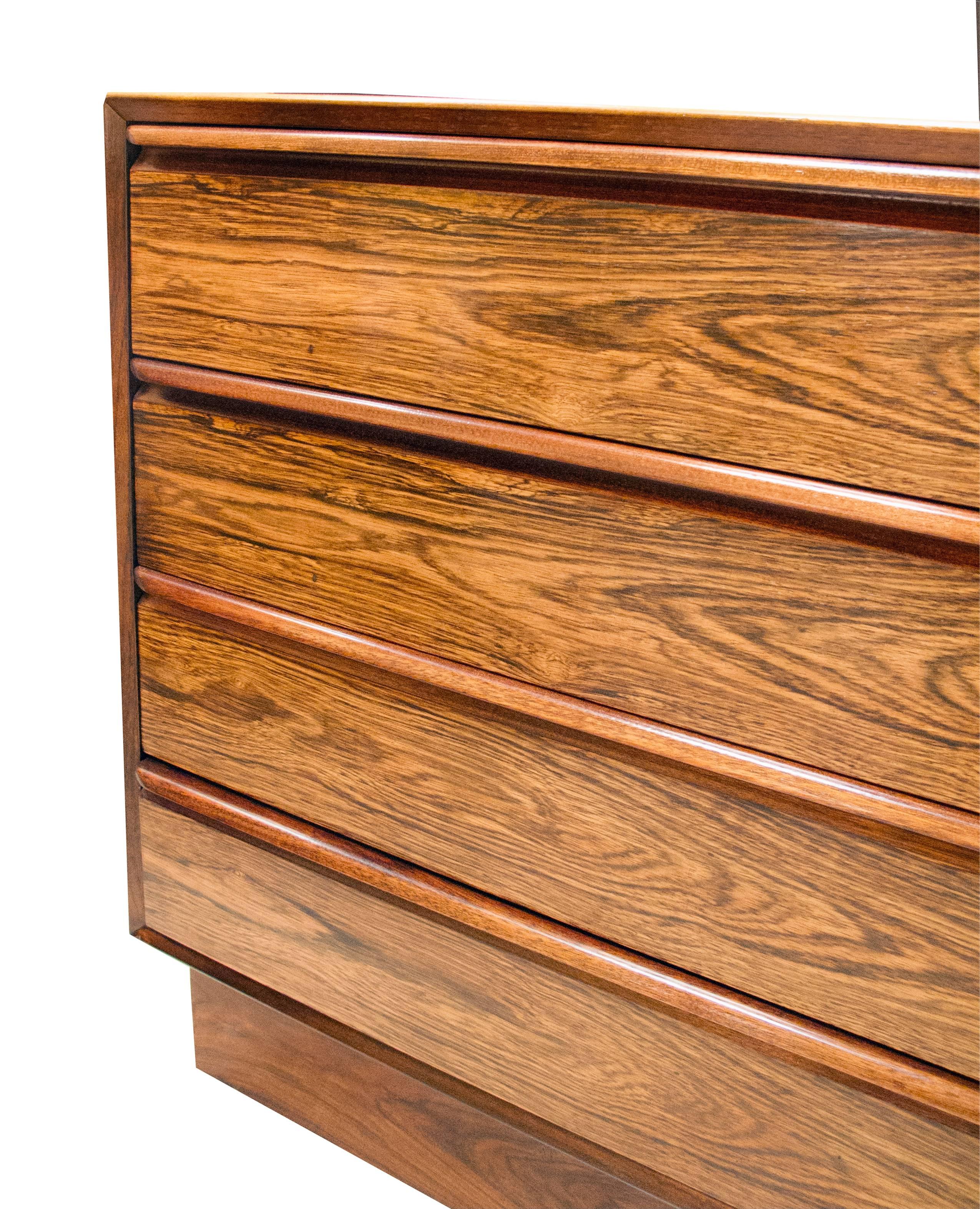 Sophisticated Norwegian 1960s Rosewood Eight-Drawer Chest by Westnofa of Norway In Excellent Condition In San Francisco, CA