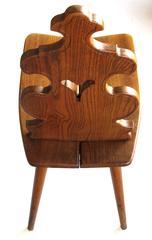 Charming and Rustic Pair of Tyrolean Waxed Oak Alpine Mountain Chairs
