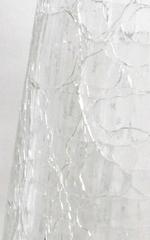 Mod Pair of American Bottle-Form Crackle-Glass Lamps, Possibly by Paul Hansen