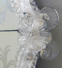 Stunning and Shapely Venetian Rectangular-Form Etched Mirror