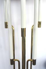 Chic American Tommi Parzinger 1950s Six-Light Brass Table Lamp with Marble Base