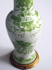 Painted and Gilt Pair of Japanese Baluster-Form Porcelain Lamps, JL Porcelain