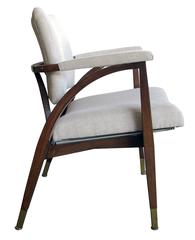 Sculptural Pair of American Armchairs with Shapely Frame, Boling Chair Co, 1949