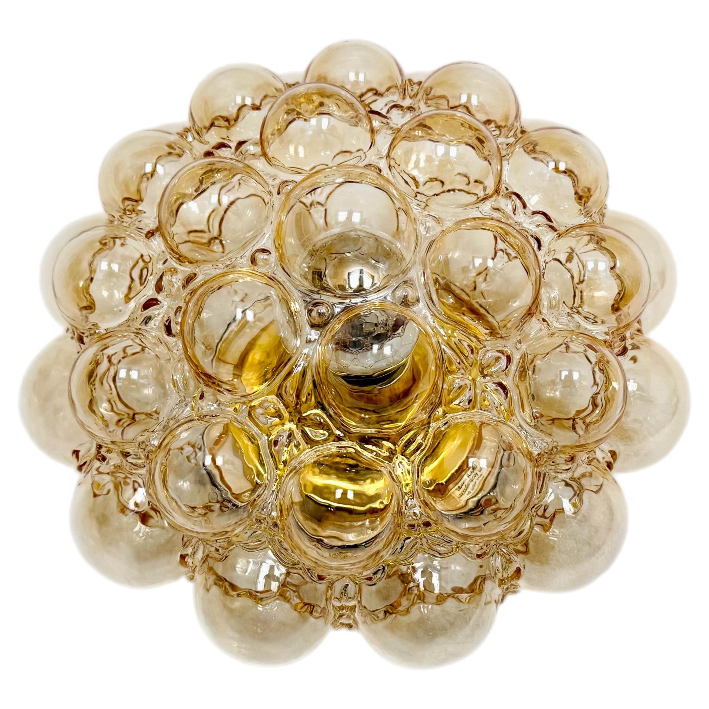 Bubble Glass Wall Lamp or Flush Light by Helena Tynell for Glashütte Limburg