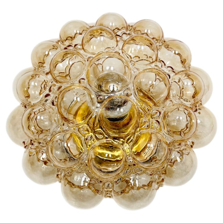 Bubble Glass Wall Lamp or Flush Light by Helena Tynell for Glashütte Limburg