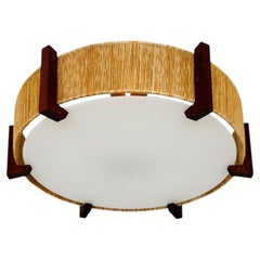Japan Style Sisal and Teak Pendant Lamp by Temde