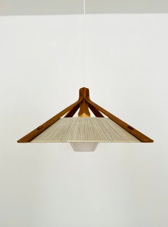 Lampe pendante Raffia Bast et Noyer par Temde