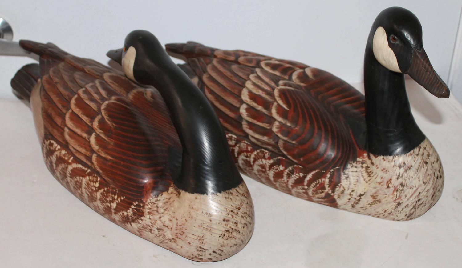 Pair of 1980s Canadian Geese Decoys at 1stdibs
