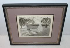 Original Signed and Numbered Etching of Cream Ridge, New Jersey