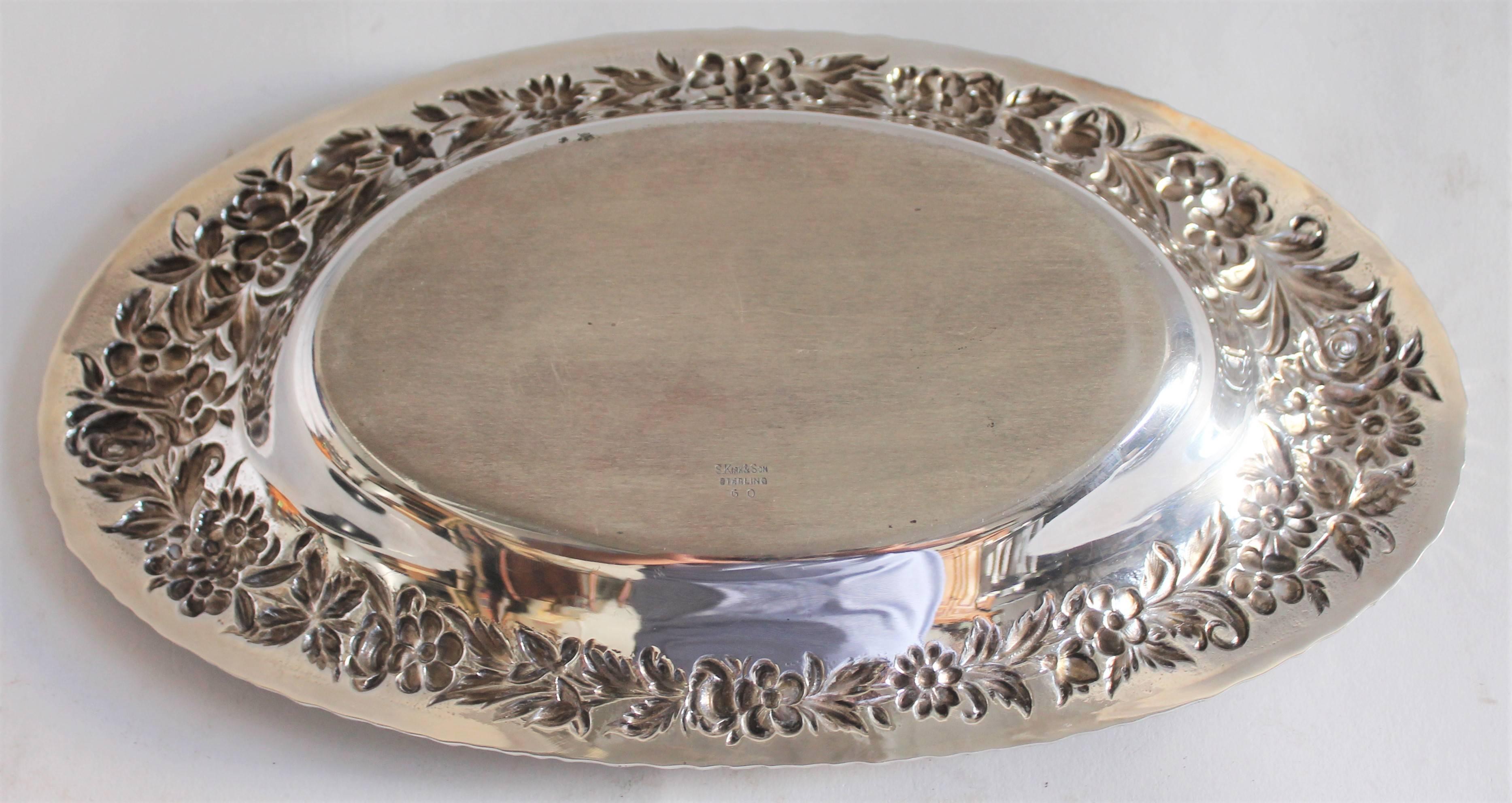 S.Kirk & Son Sterling Silver Serving Platter and Serving Bowl In Excellent Condition In Los Angeles, CA