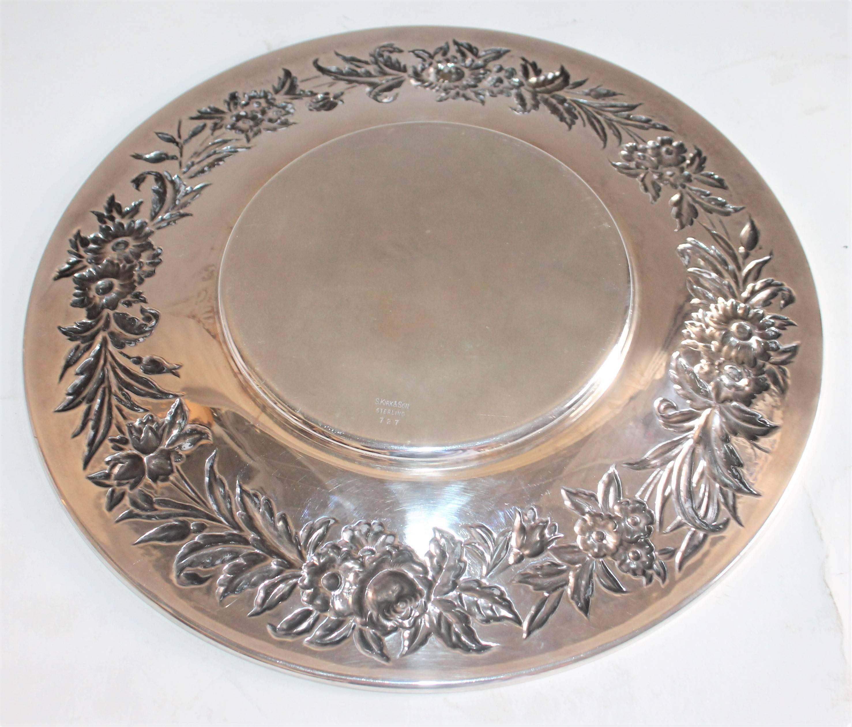 American S.Kirk & Son Sterling Silver Serving Platter and Serving Bowl