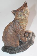 Painted Cast Iron Cat Door Stop