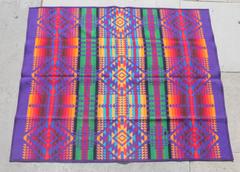Amazing Colorful Vintage Pendleton Indian Design Camp Blanket