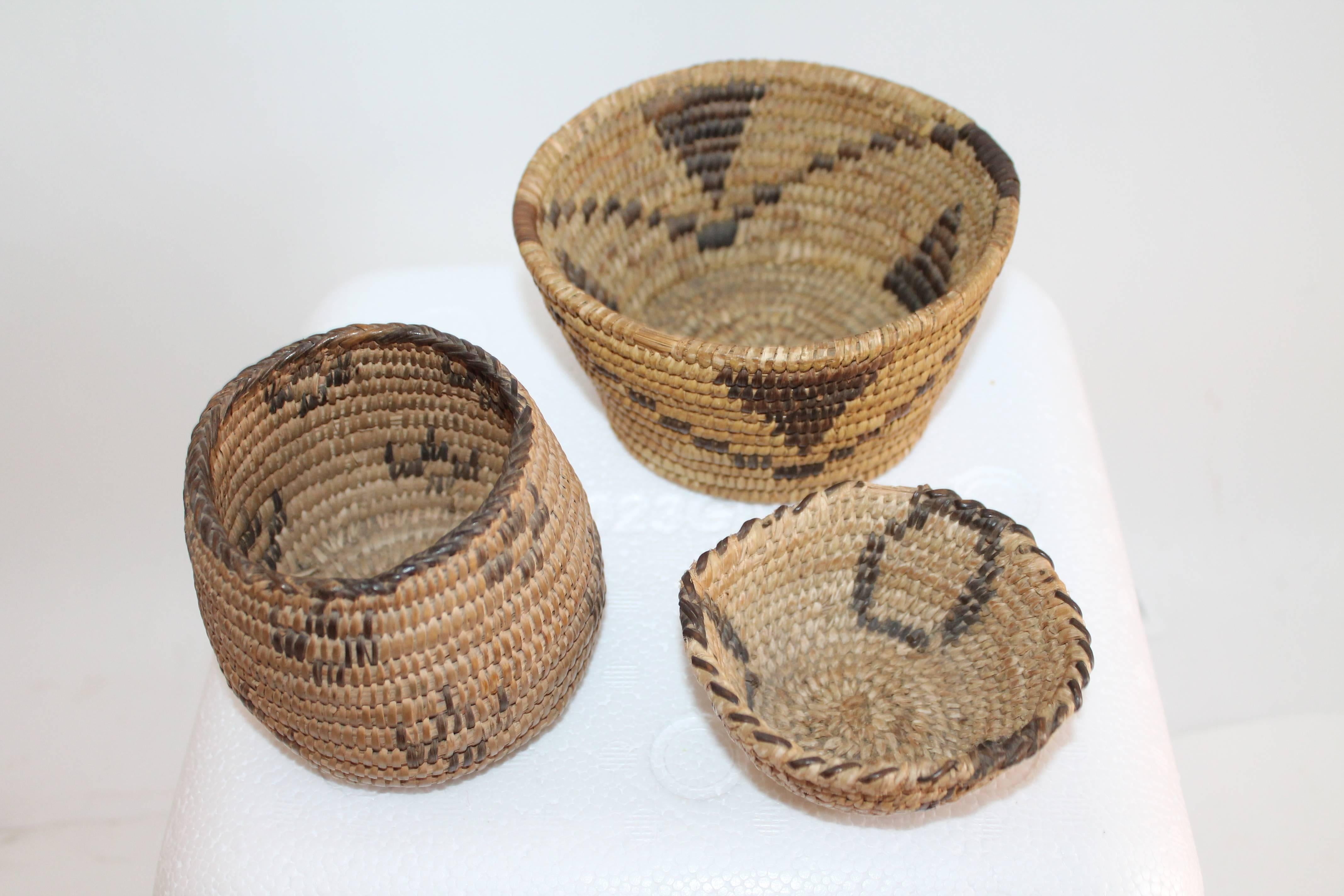 American Collection of Five Pima Indian Baskets