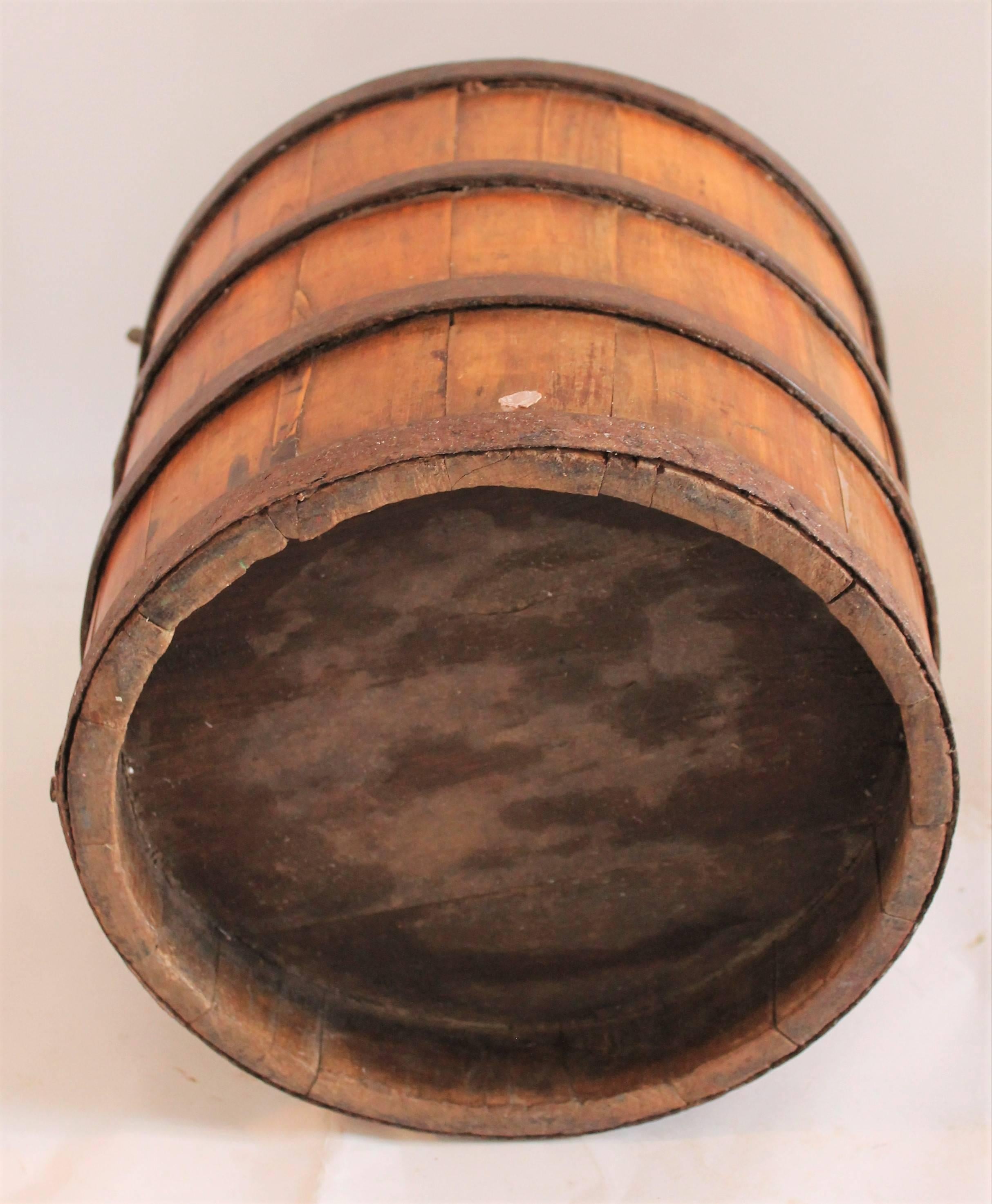 American 19th Century Well Bucket from Farm in Pennsylvania