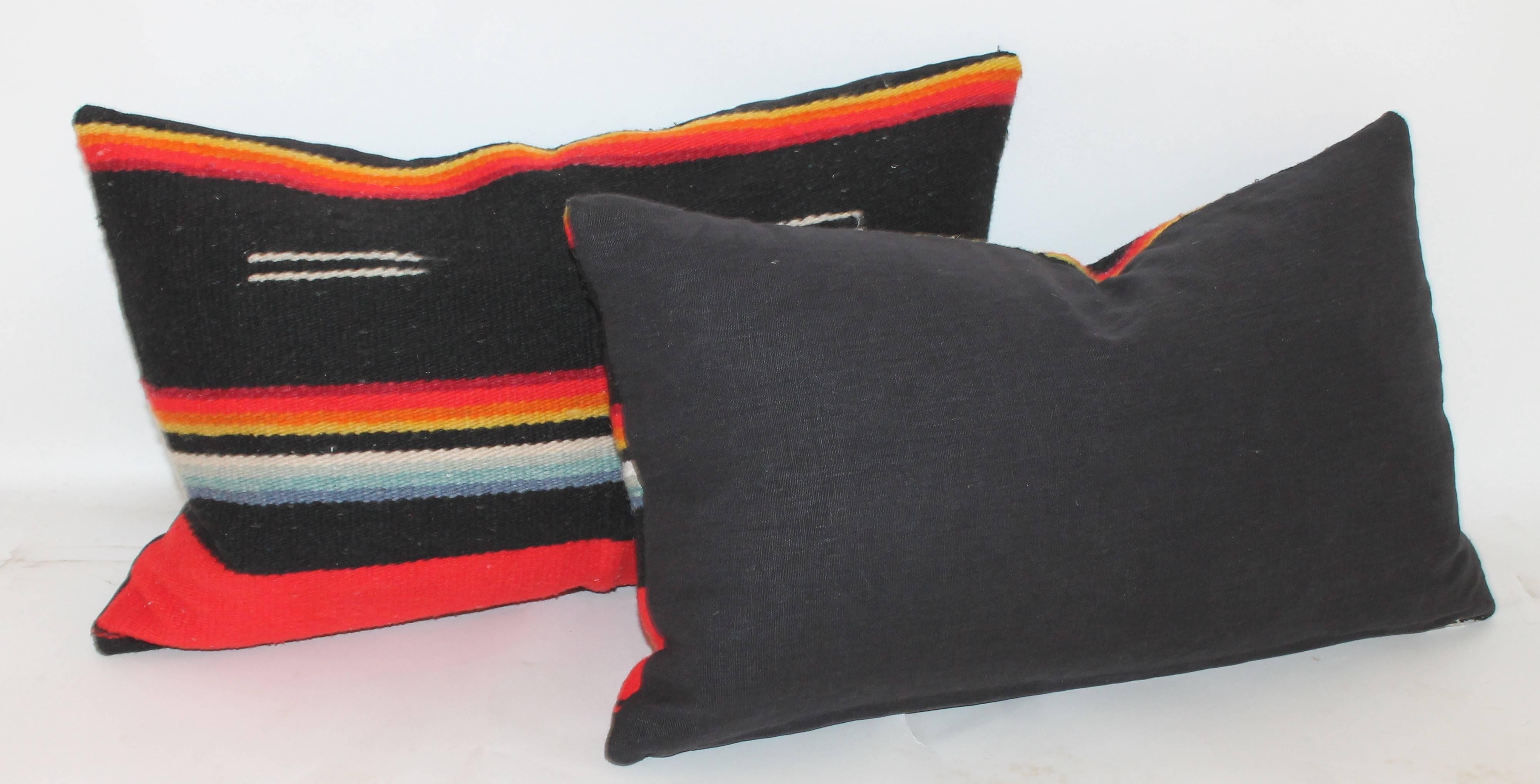 Group of Three Handwoven Serape Pillows In Excellent Condition In Los Angeles, CA