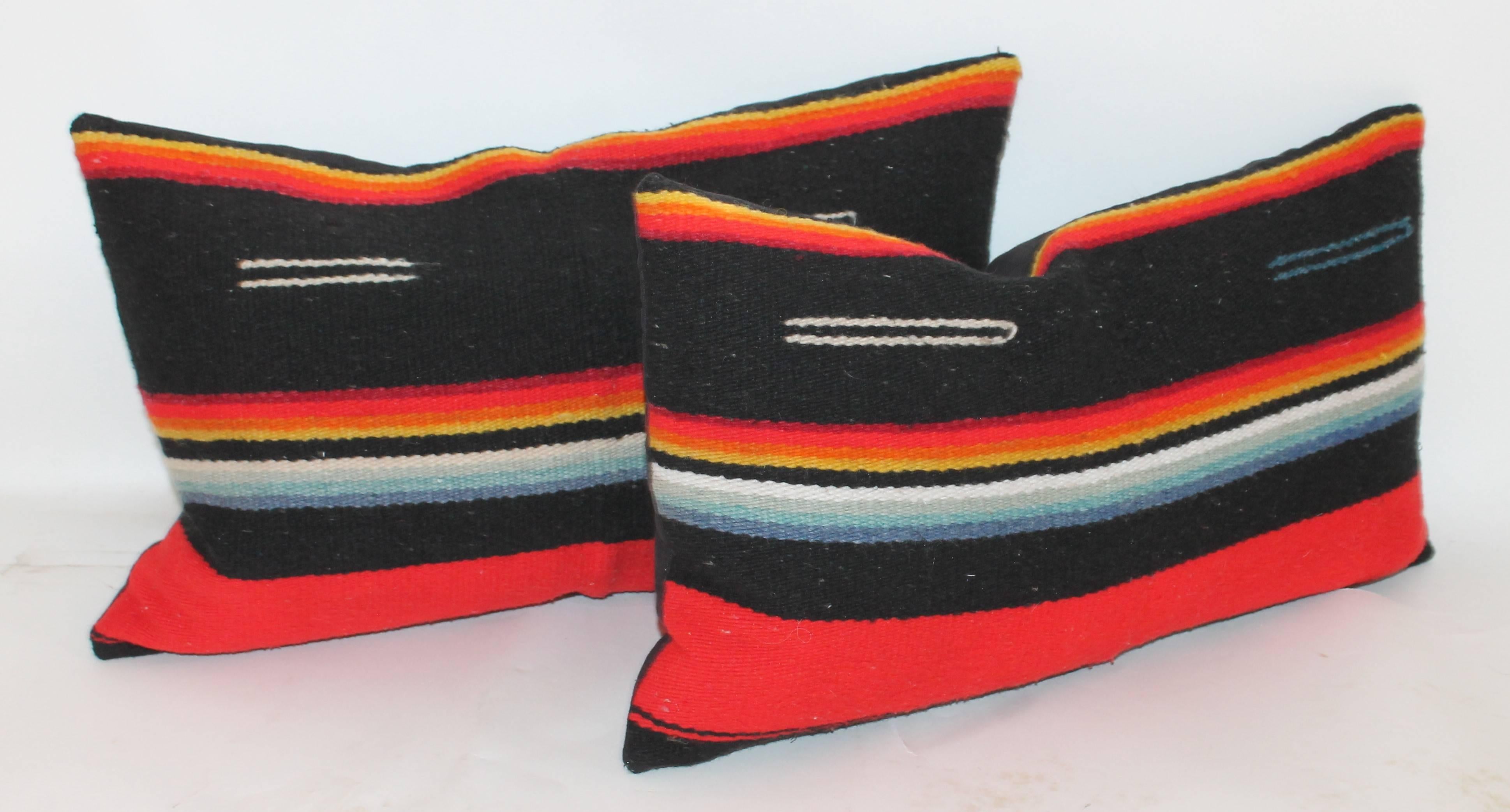 Hand-Woven Group of Three Handwoven Serape Pillows