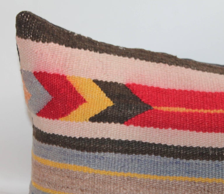 Hand-Woven Collection of Three Navajo Weaving Saddle Blanket Pillows For Sale