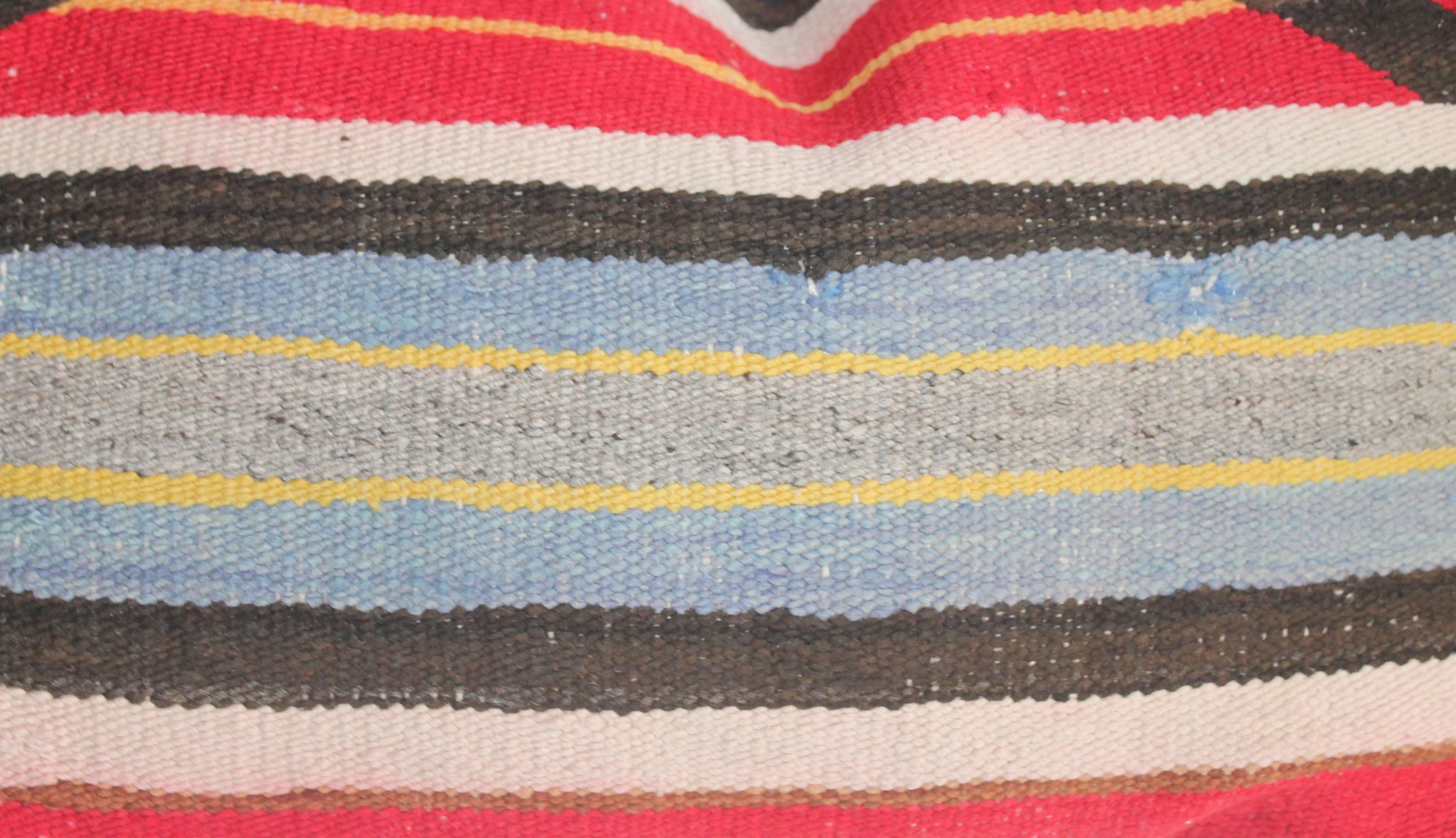 Collection of Three Navajo Weaving Saddle Blanket Pillows In Good Condition In Los Angeles, CA