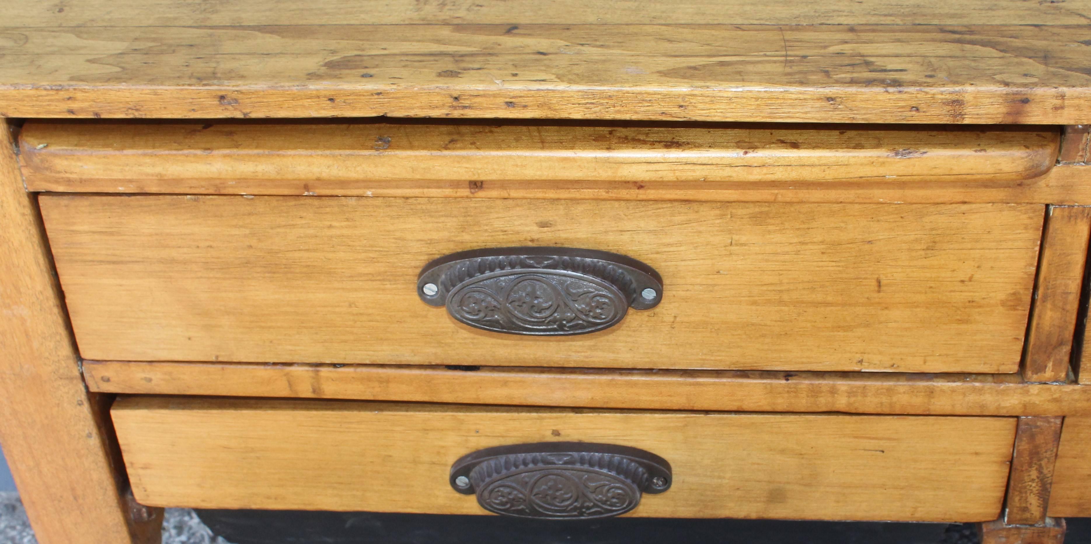 Hand-Crafted 19th Century Coffee Table with Drawers