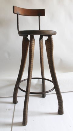 Folky Handmade Industrial Looking Bar Stool