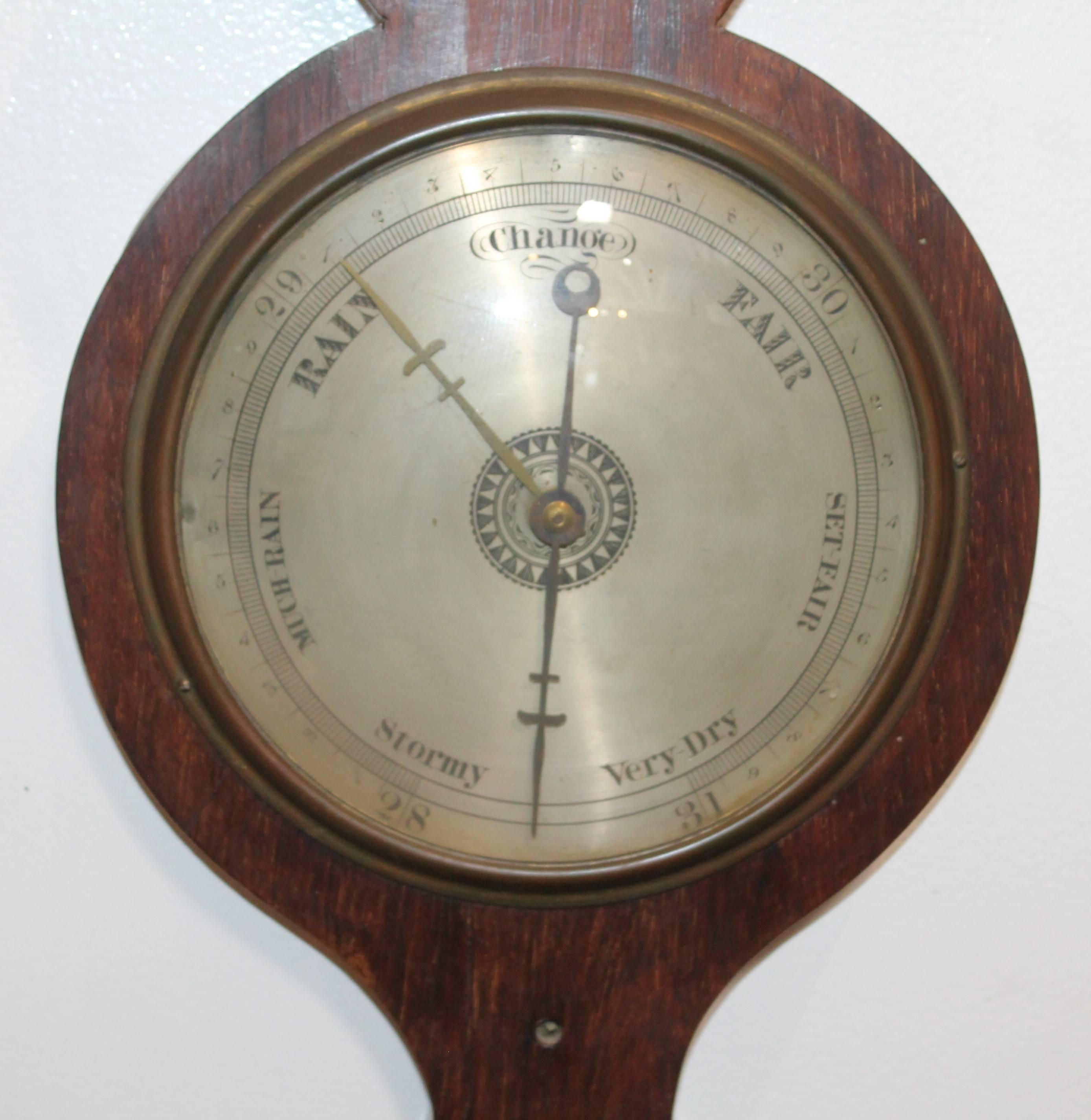 Unknown  19Thc Wheel or Banjo Barometer