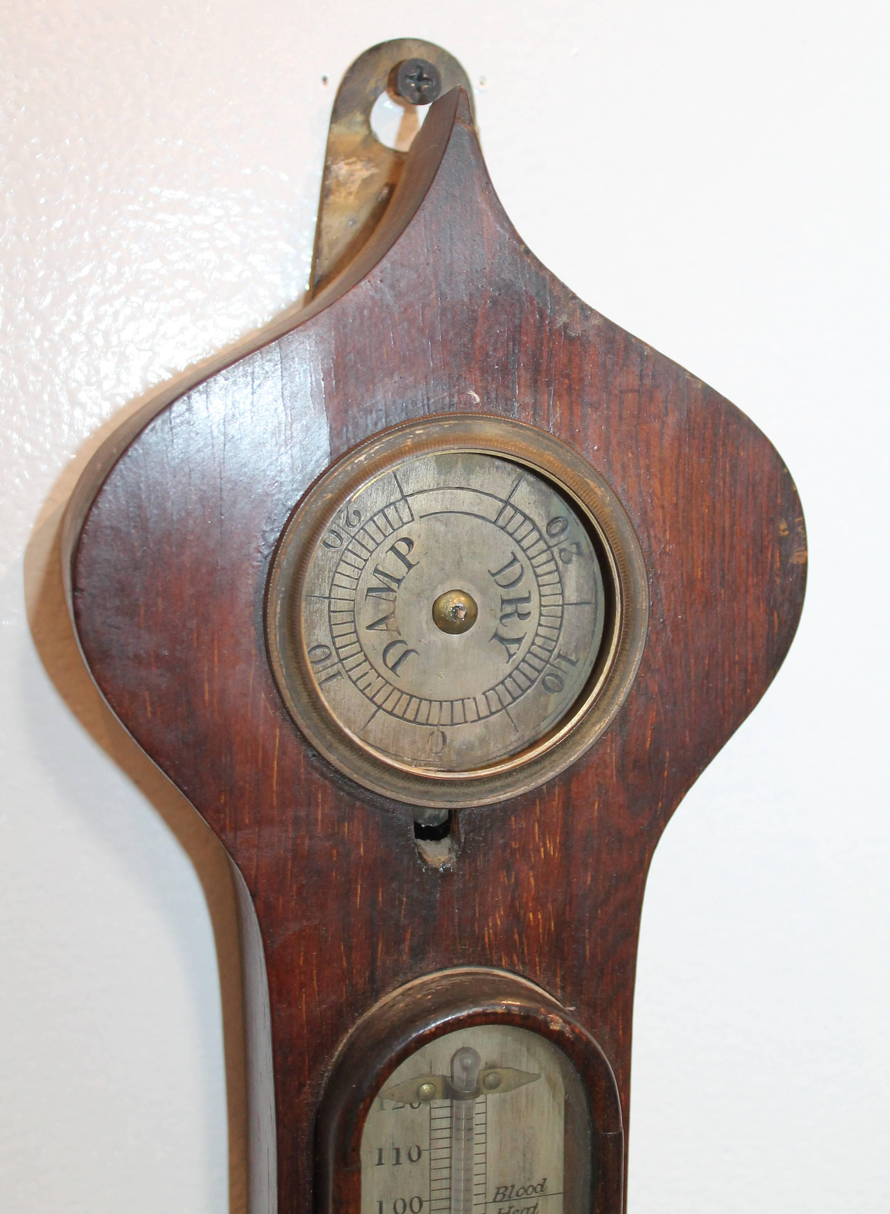  19Thc Wheel or Banjo Barometer In Good Condition In Los Angeles, CA