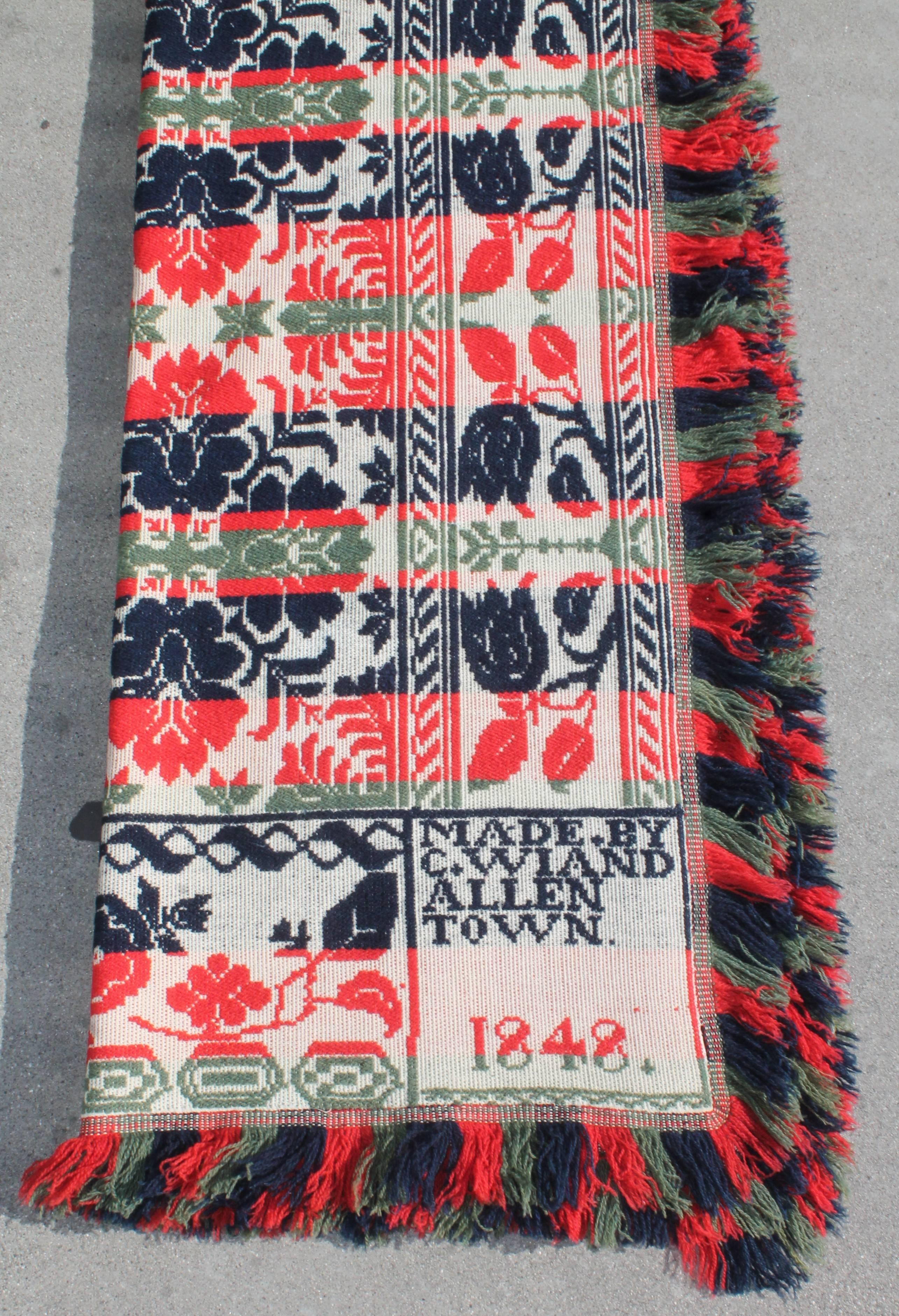 American Coverlet Made by C.Wiand/Allentown , Pennsylvania Sarah Anne Kline
