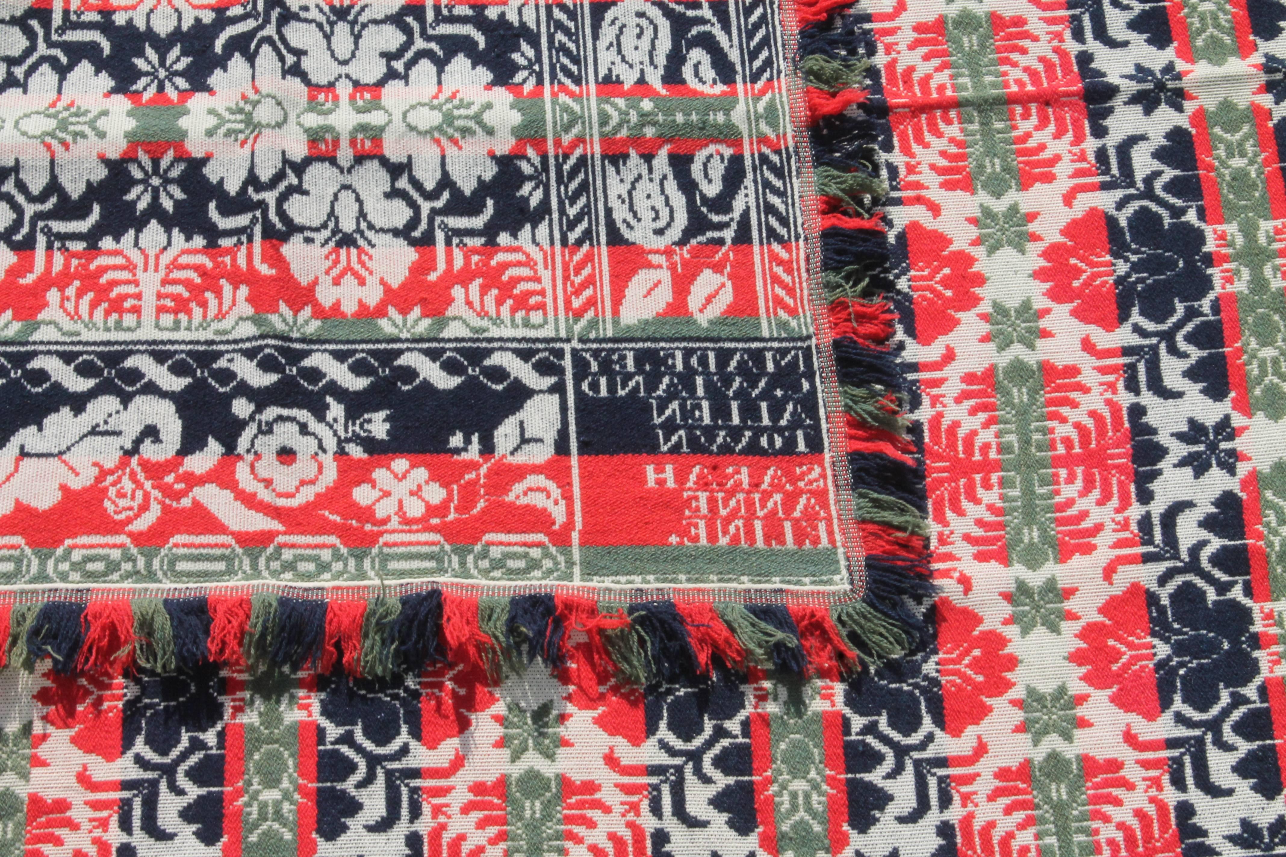 Coverlet Made by C.Wiand/Allentown , Pennsylvania Sarah Anne Kline 1