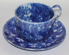 Sponge Ware 19th Century Mush Cup/Large
