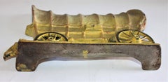 Iron Stage Coach in Original Painted Surface Doorstop