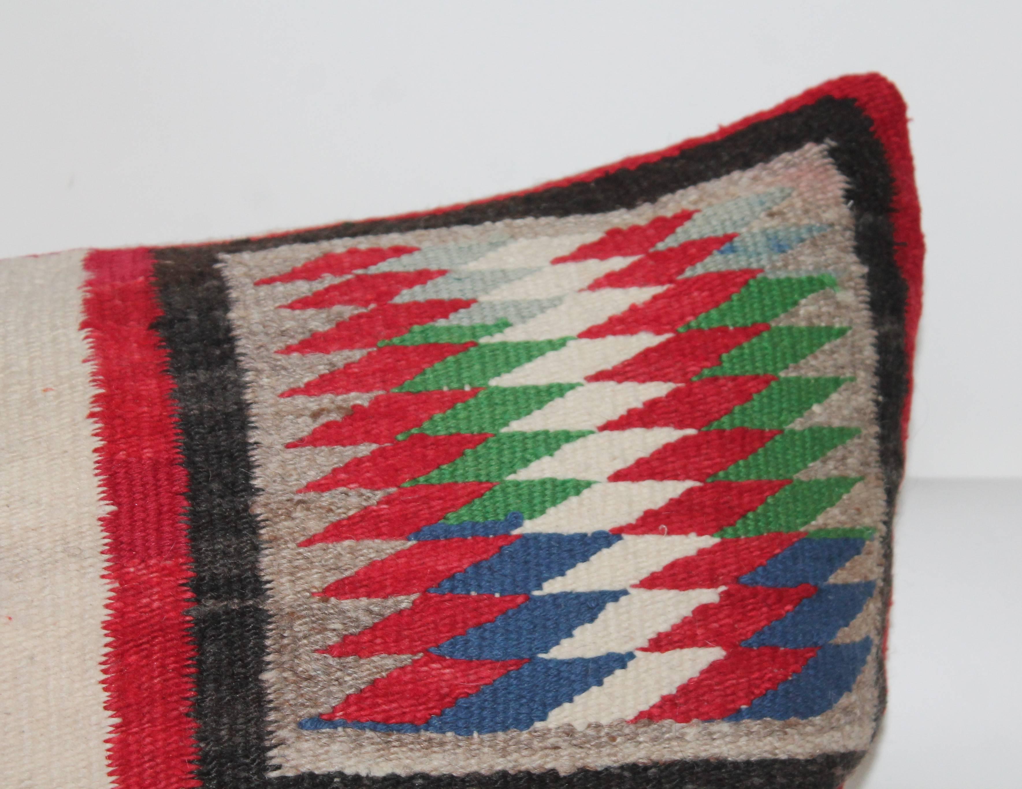 American Navajo Indian Weaving Saddle Blanket Bolster Pillow