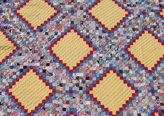 Quilt in Postage Stamp Chain Pattern