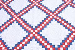 Patriotic Quilt in Triple Irish Chain Pattern